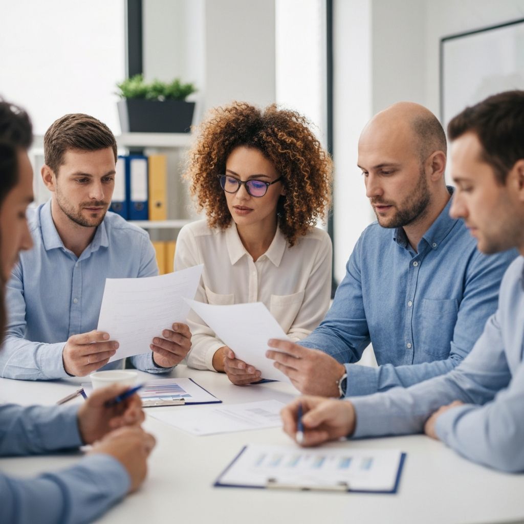 Команда проверяет и анализирует документы и результаты работы